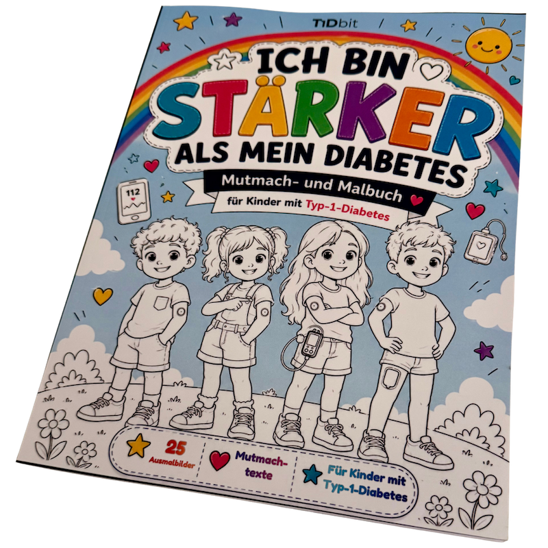 Ich bin stärker als mein Diabetes — Mutmach- und Malbuch für Kinder mit Typ-1-Diabetes, Produktfoto